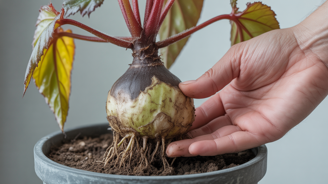 Identificando o Problema: Sinais de Podridão na Begônia Tuberosa